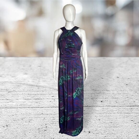 Sangria Multicolor Print Gown - Picture 2 of 6